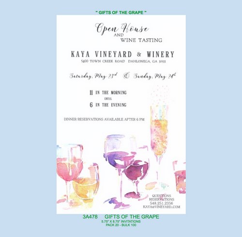 "Gifts of The Grape" Wine Party Invitation