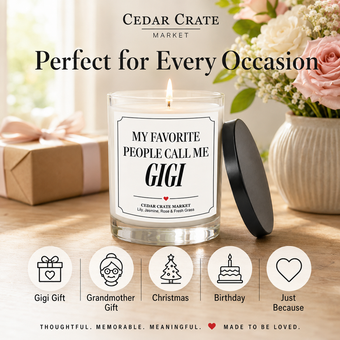 Gigi Candle, Lily & Wild Rose Floral Scent