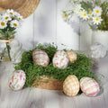 Gingham Wooden Easter Eggs