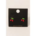 Gold Dipped Cherrie Stud Earrings