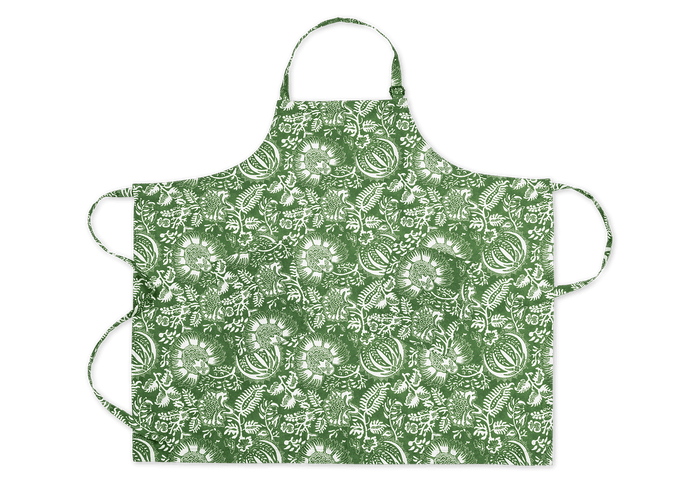 Granada Palm Linen Apron
