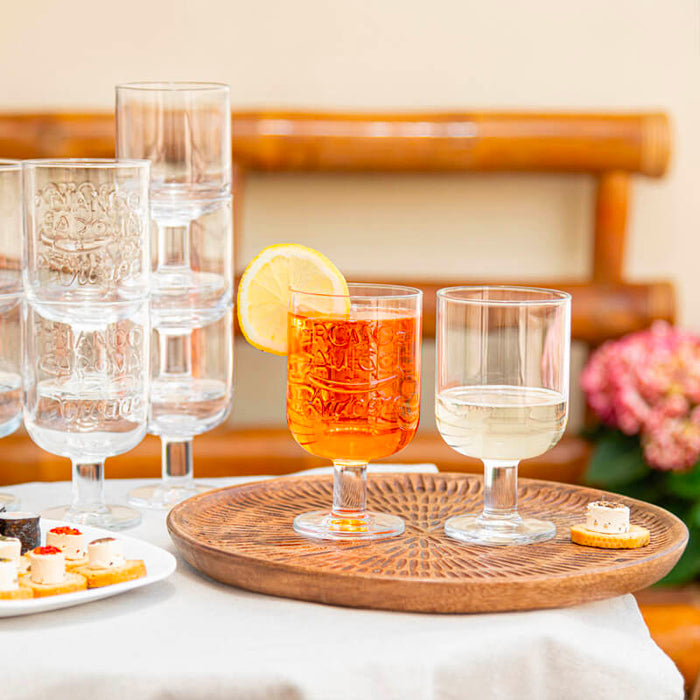 Graphica Calice Large 35,5 cl Vetro Decorato Set 6 Pz