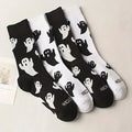 Halloween Socks Assorted - White Ghosts