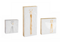 Hand-Painted Wood Block Angel Art Plaques