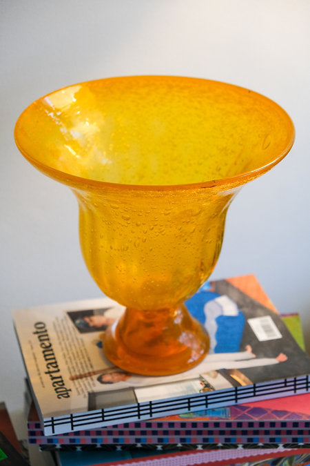 Handblown glass vase
