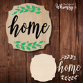 Home with Laurels  (Layered or Etched)
