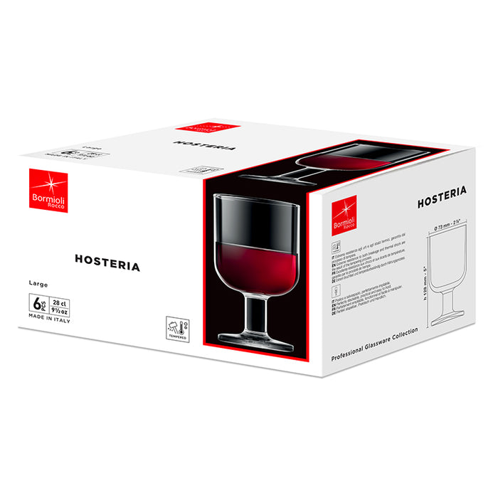 Hosteria Calice Vino Large 28 cl Vetro Temperato Set 6 Pz