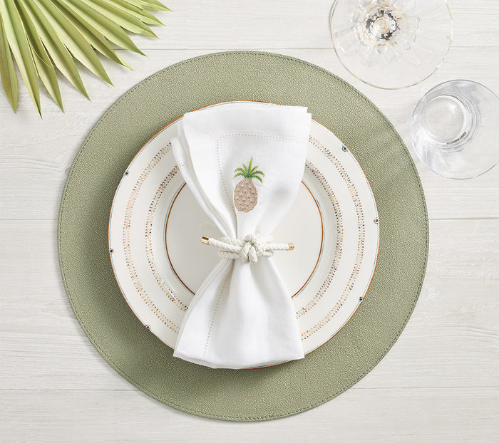 Icons Placemat in Sage & Khaki