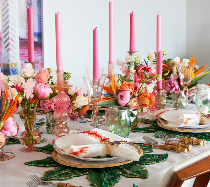 Iris Tall Candle Holder in Blush