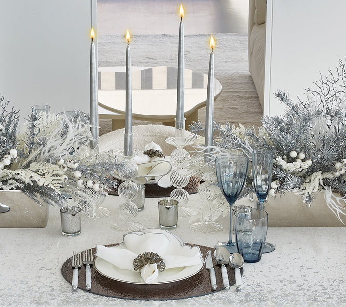 Iris Tall Candle Holder in Clear