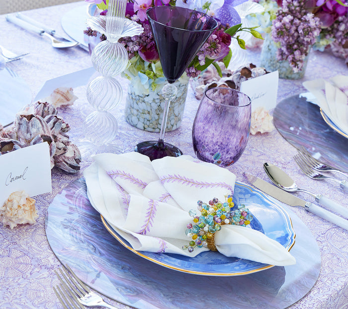 Iris Tall Candle Holder in Clear