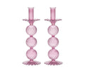 Iris Tall Candle Holder in Lavender
