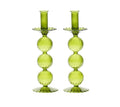 Iris Tall Candle Holder in Olive