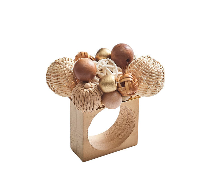 Java Napkin Rings in Natural & Brown - Pioneer Linens