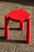 Kartell 'Stooble' Tripod Stool by Anna Castelli Ferrieri – Red, 1980