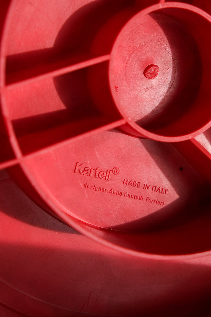 Kartell 'Stooble' Tripod Stool by Anna Castelli Ferrieri – Red, 1980