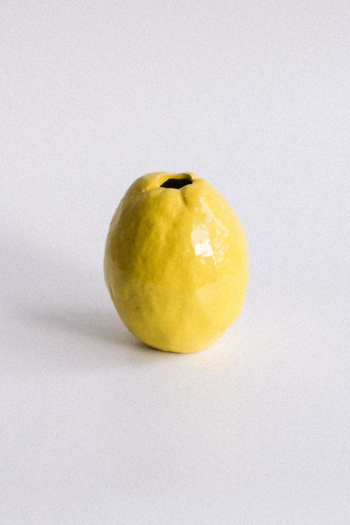 Lemon shaped vase
