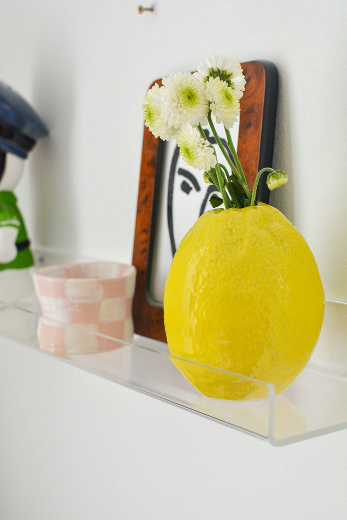 Lemon shaped vase