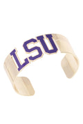 LSU Tigers Varsity Outline Cuff Bracelet