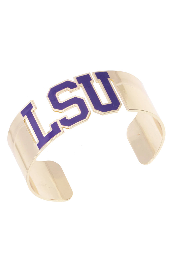 LSU Tigers Varsity Outline Cuff Bracelet