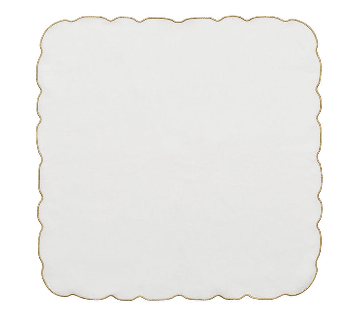 Luminance Napkin in White & Gold
