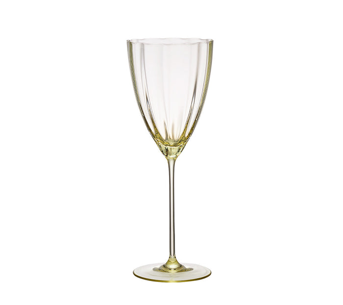 Luna Wine Glass in Citrine