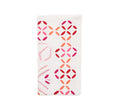 Malta Napkin in White, Pink & Orange