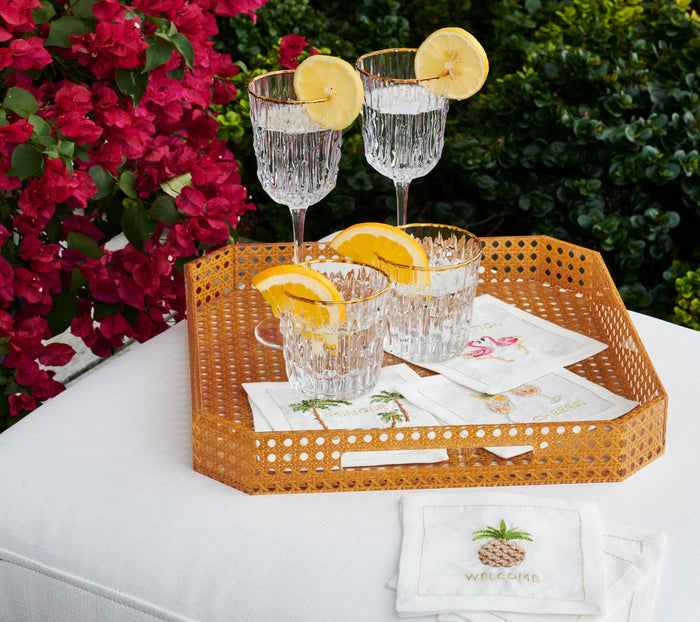 Mingle Cocktail Napkin in White & Multi