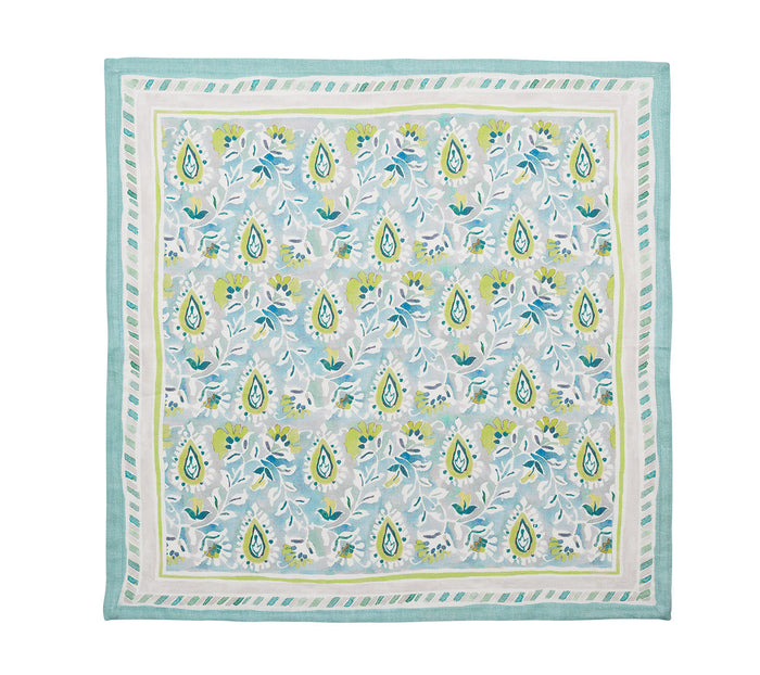 Mira Napkin in Seafoam & Green