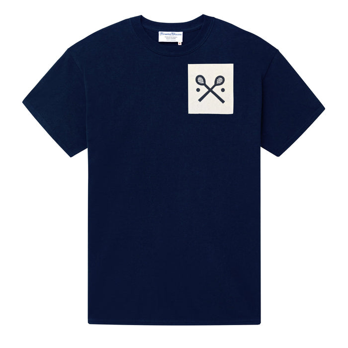 Navy Racquets Short Sleeve Tee