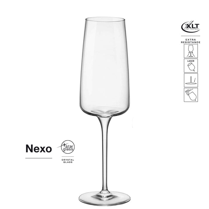Nexo Calice Flute Champagne 26,2 cl Set 6 Pz Crystal Glass