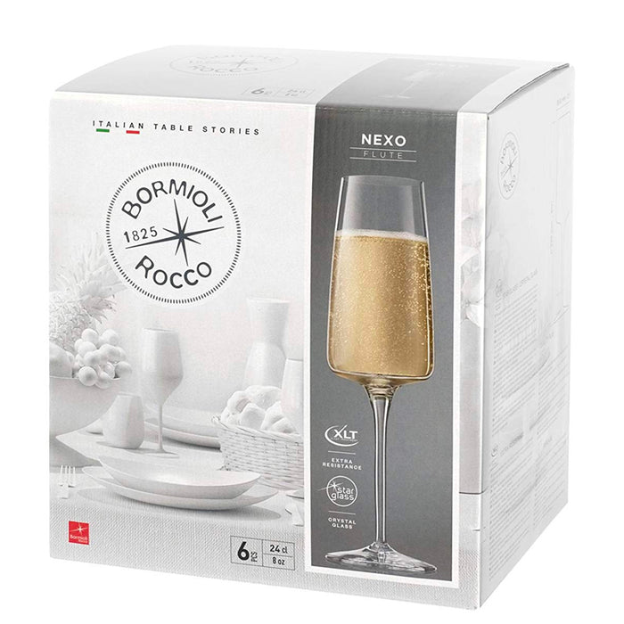 Nexo Calice Flute Champagne 26,2 cl Set 6 Pz Crystal Glass