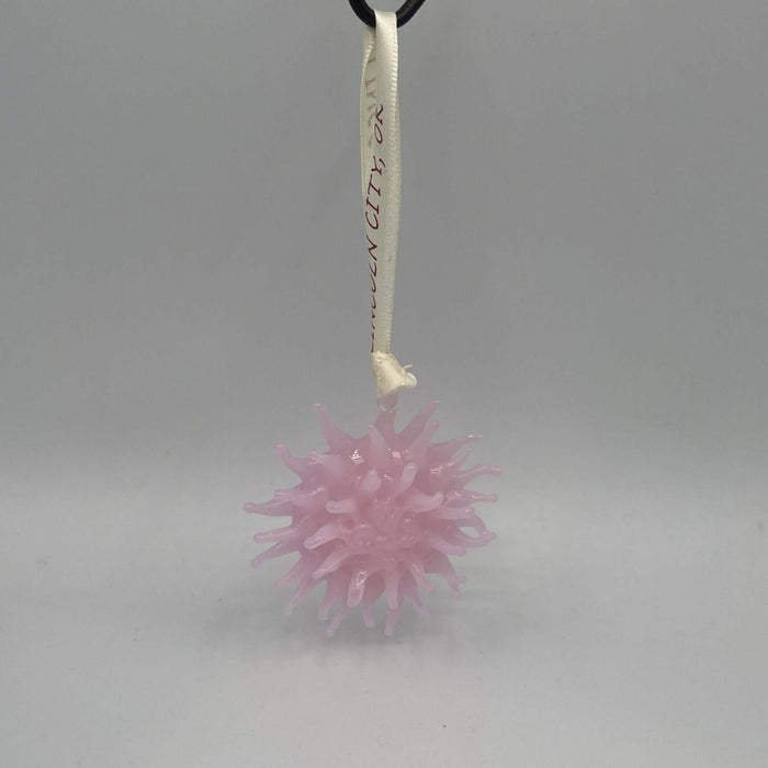 Ornament - Sea Anemone Pink Hand Blown Glass