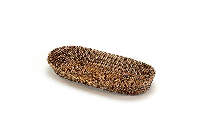 Oval Bread Basket with Caterpillar, Medium
