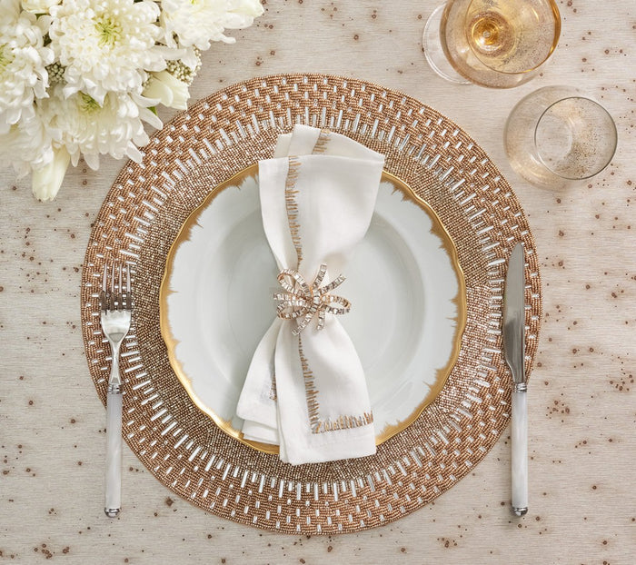 Palisade Placemat in Gold & Silver