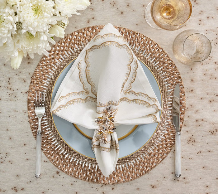 Palisade Placemat in Gold & Silver