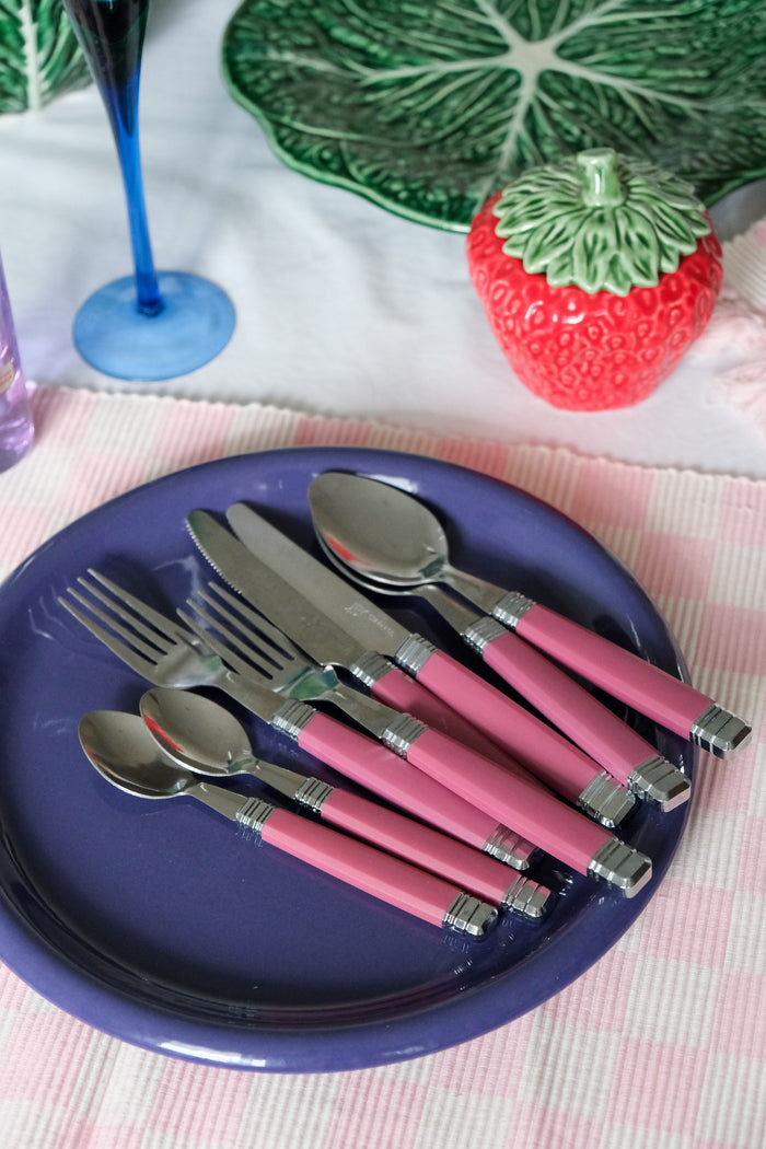 Pink cutlery set - 24 pieces