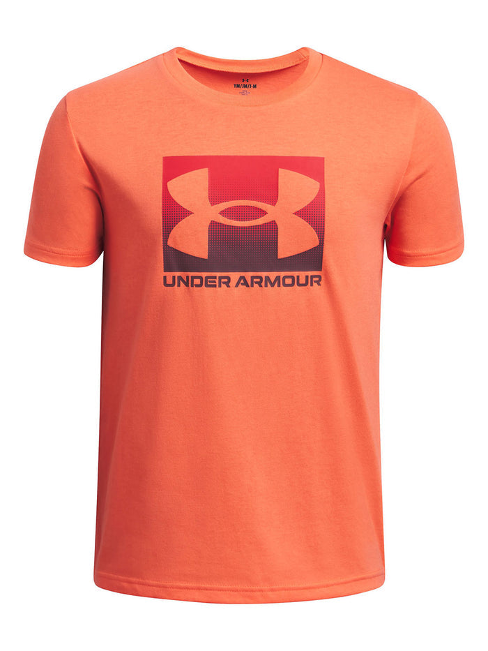 Polera manga corta Under Armour boxed sports naranjo para niños