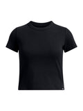 Polera manga corta Lifestyle para niña Rival Rib negro Under Armour