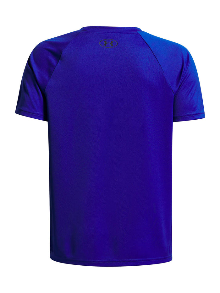Polera manga corta de Entrenamiento para Niño Tech Graphic Wordmark Azul Under Armour