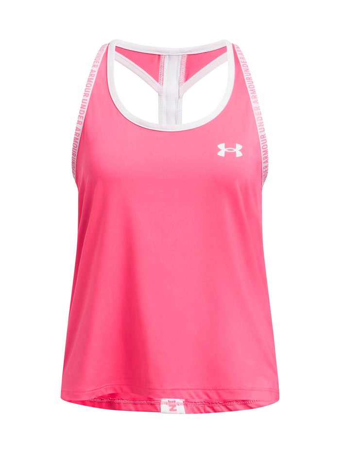 Polera sin mangas Under Armour knockout rosado para niñas