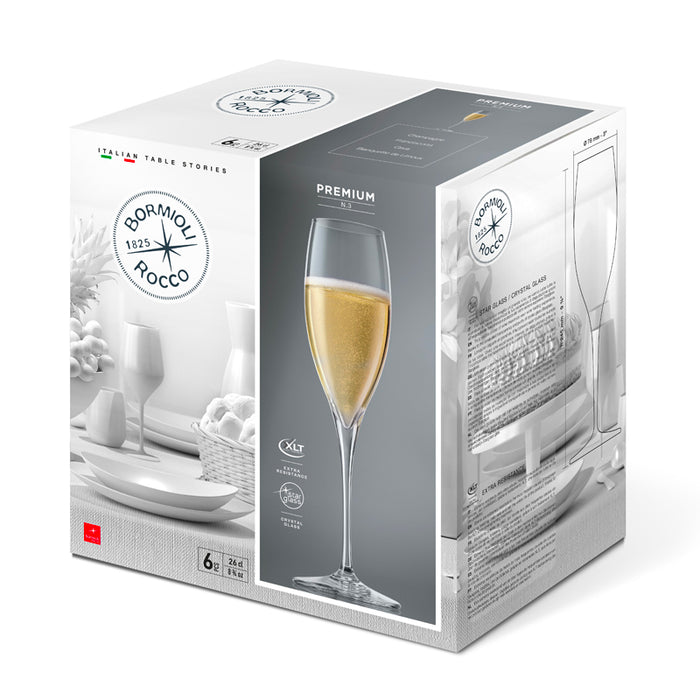 Premium N.3 Calice Champagne 26 cl Set 6 pz
