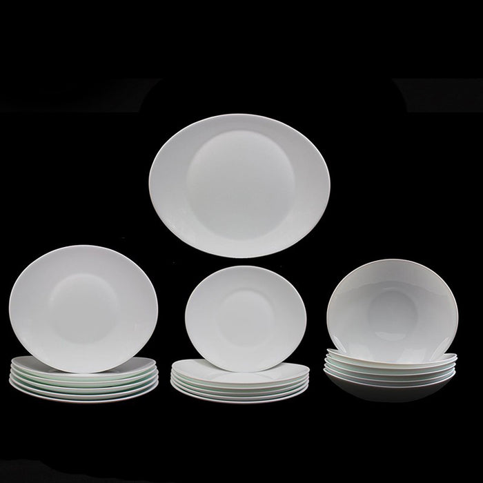 Prometeo + Piatto Bistecca Set Piatti 19 Pz Opal Glass