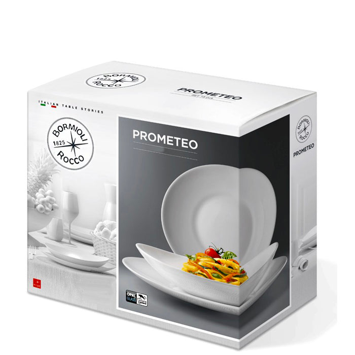 Prometeo Servizio Piatti 20 Pz Con Piatto Bistecca e Insalatiera