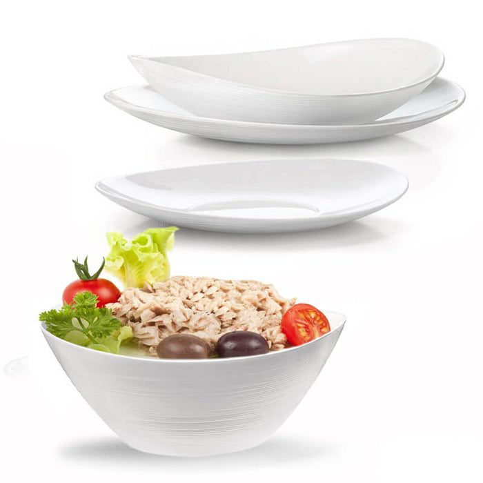 Prometeo Set Piatti e Insalatiera 19 Pz Opal Glass