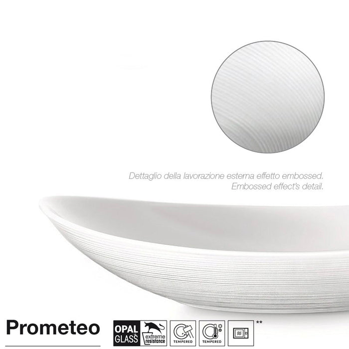 Prometeo Set Piatti e Insalatiera 19 Pz Opal Glass