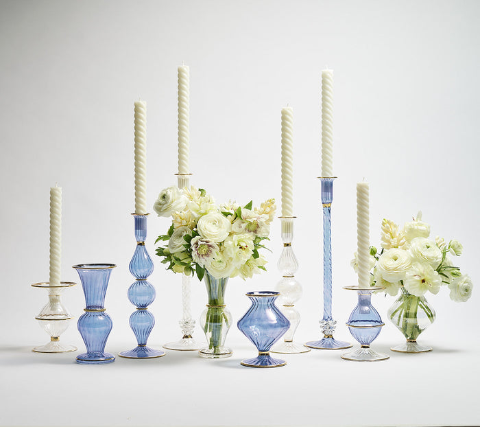 Ripple Candle Holder in Blue