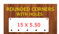 ROUNDED - Rectangle bar WITH top holes (5 Bottom holes) -  Sublimation Blank MDF Single Sided