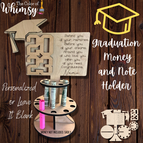 *SALE* Personalized Graduation Money/Note Cake Holder