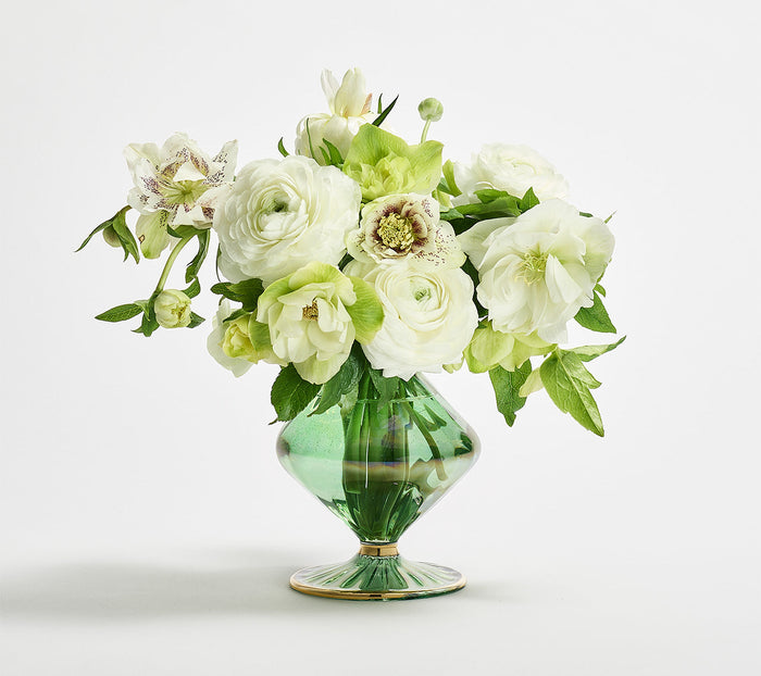 Scallop Bud Vase in Green